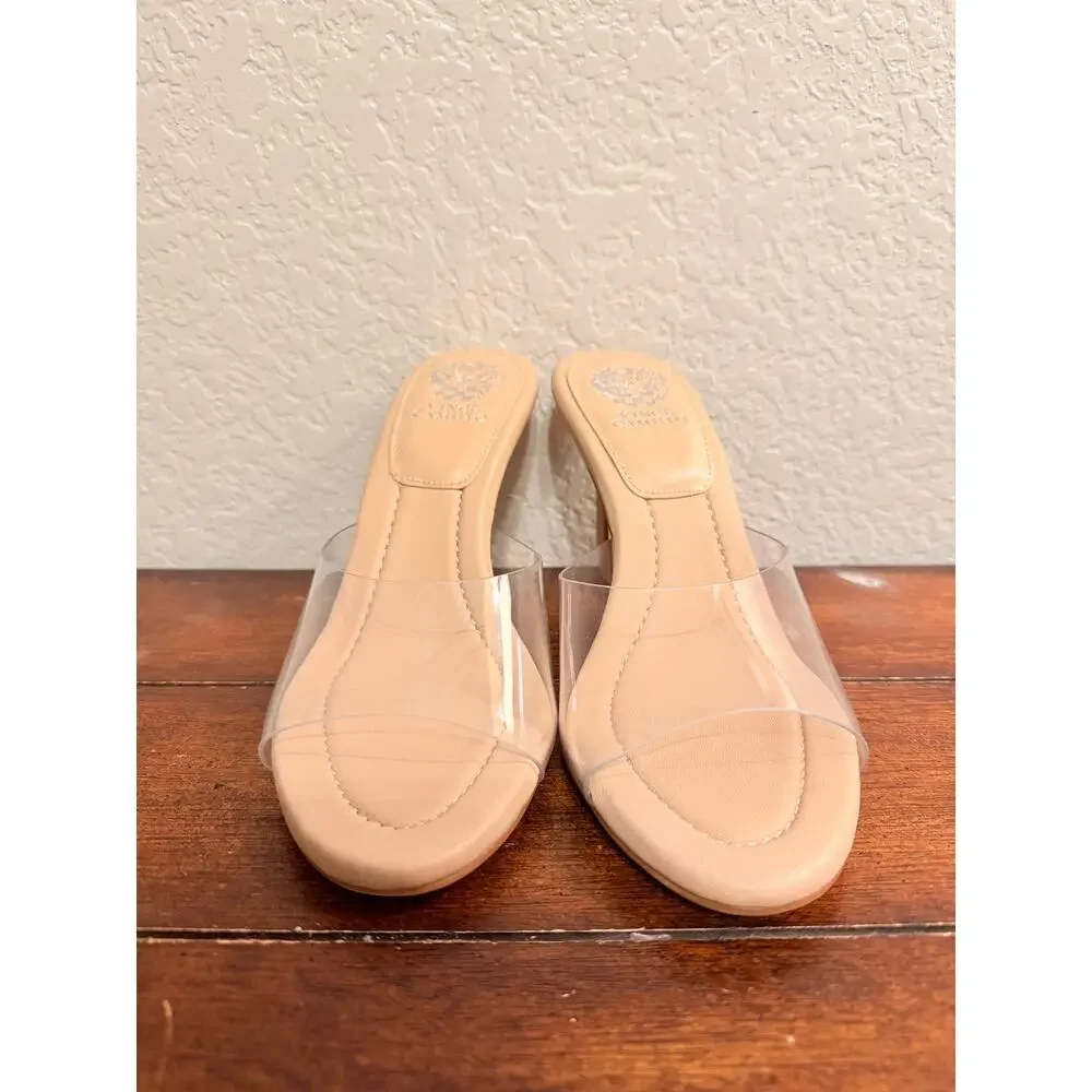 Vince Camuto Clear Beige heels Size 7 NWT - Picture 2 of 8